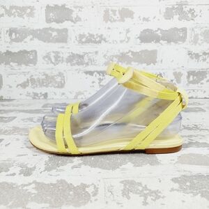 New Rebecca Allen The Flat Citrine Two strap Flat Sandals X146